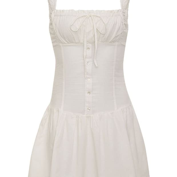 프랭키스비키니 크리스타 러플 미니 드레스