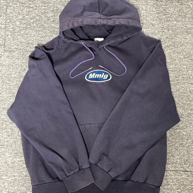 Mmlg 퍼플 네이비 후드티 L