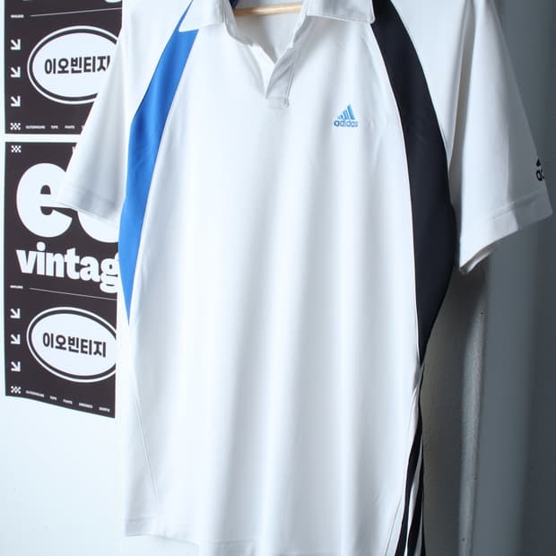 (L-XL) 아디다스 반팔 카라 티셔츠 골프 기능성 삼선-H36357