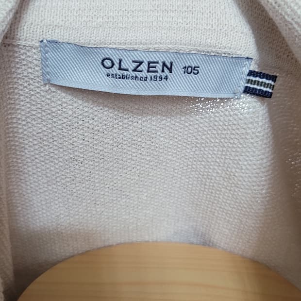 👔남성105사이즈👔올젠 얇은 니트 반팔 베이지