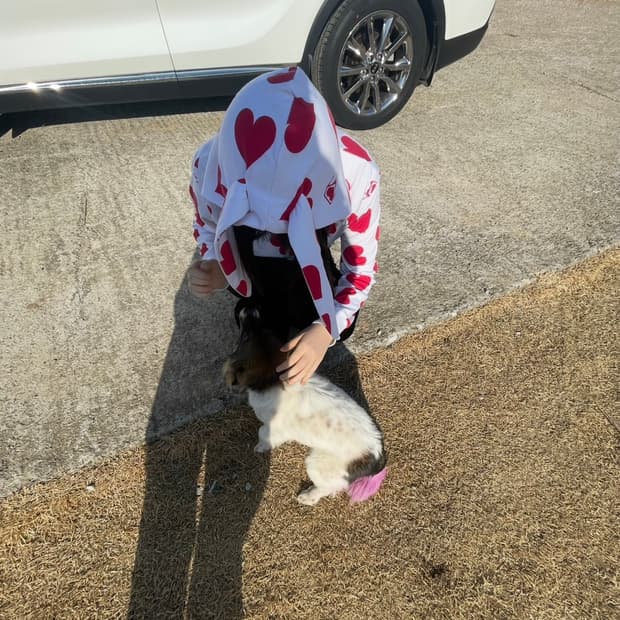 Super lovers 슈퍼러버즈 토끼 후드집업