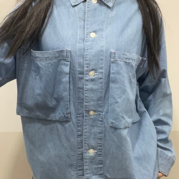 Beams heart 빔즈 하트 빅 포켓 데님 초어 셔츠자켓