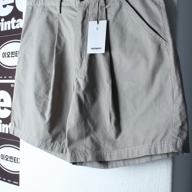 (S-M) 파르티멘토 반바지 팬츠 새상품 원턱 치노 그레이-P10506