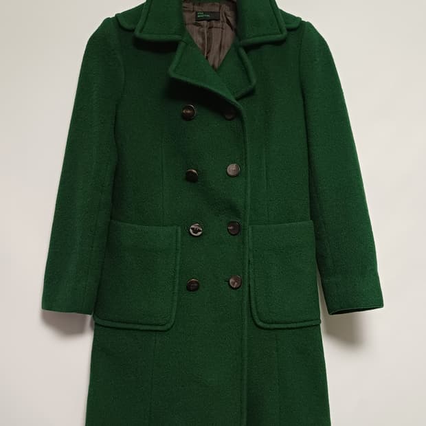 딥그린 울 100 더블코트 / STILE BENETTON / 42