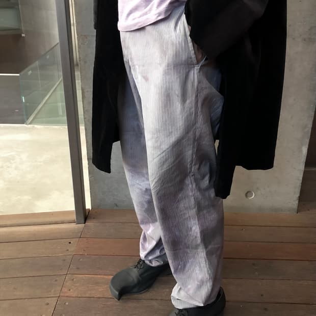꼼데가르송 마블 프린팅 팬츠