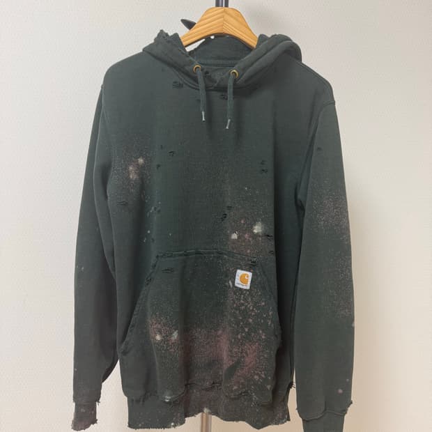 빈티지 칼하트 카키 후드(기모)
