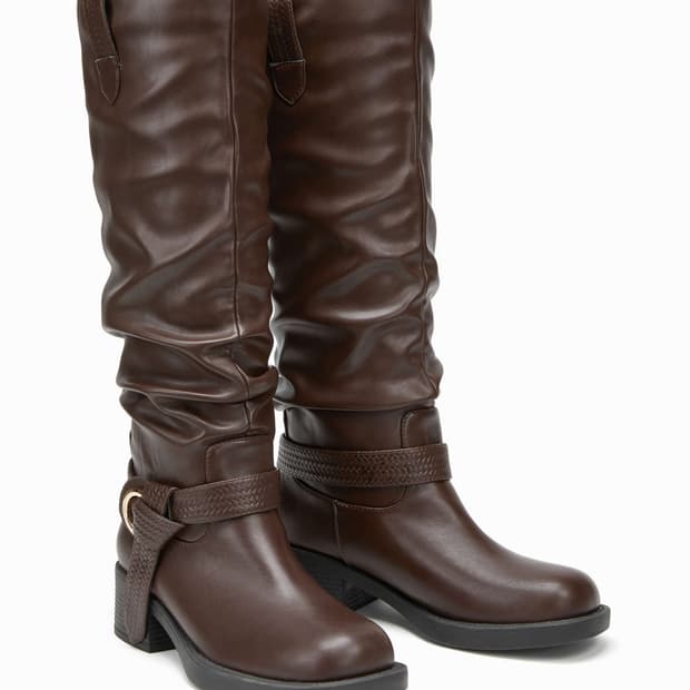 CIDER 하이 부츠 브라운