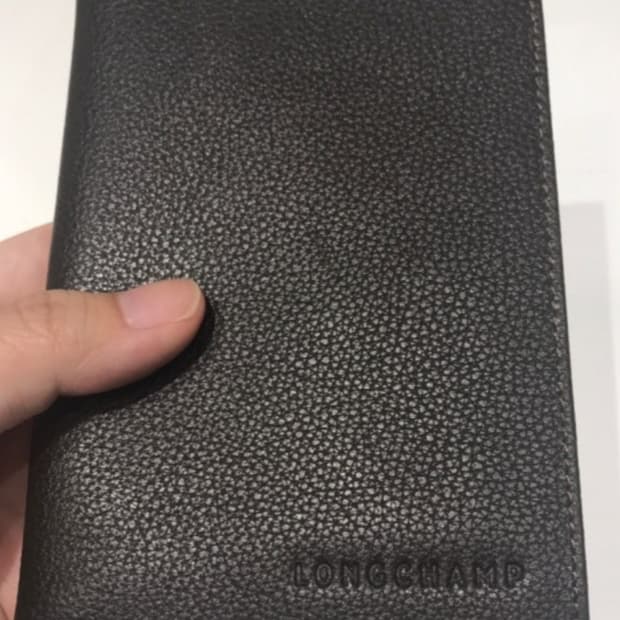 롱샴 가죽 여권 지갑 블랙 새상품