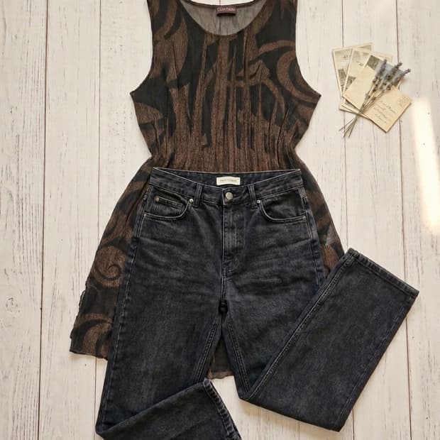 Calabaza 카라바사 일본 수입 - 우아한 셔링 메쉬 롱 블라우스/미