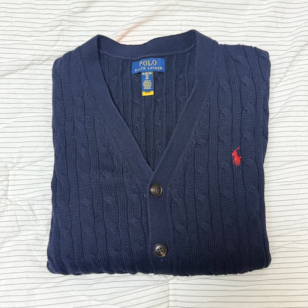 폴로랄프로렌 키즈 XL 가디건 팝니다.