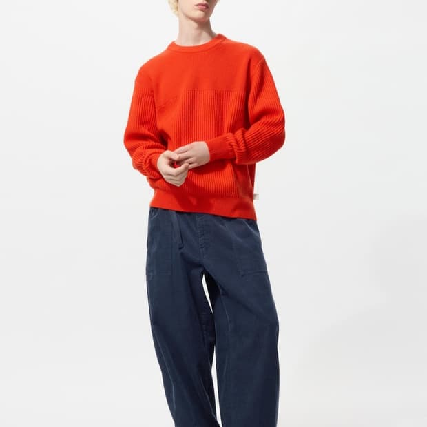 유니클로 jw앤더슨 코듀로이 워크팬츠 네이비 S