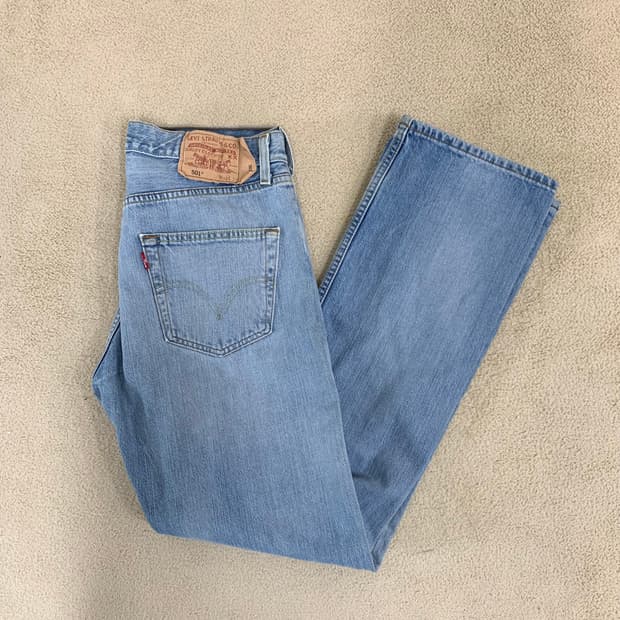 빈티지 리바이스 501 워싱 데님팬츠( 30사이즈 ) 남자청바지 연청