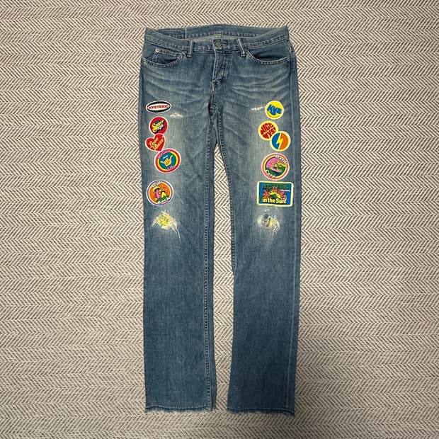 HYSTERIC GLAMOUR woman patchwork denim