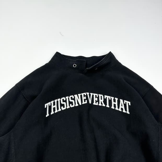 디스이즈네버댓 (디네댓) 오버핏 블랙 맨투맨 (실측 XL)