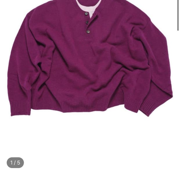 [L] mjd 크롭 니트 마젠타