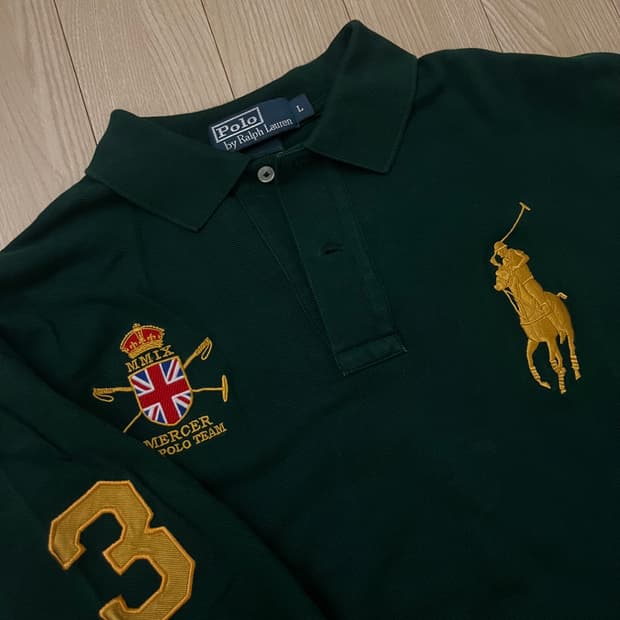 폴로 머서 팀 폴로 빅포니 카라티 다크그린 L