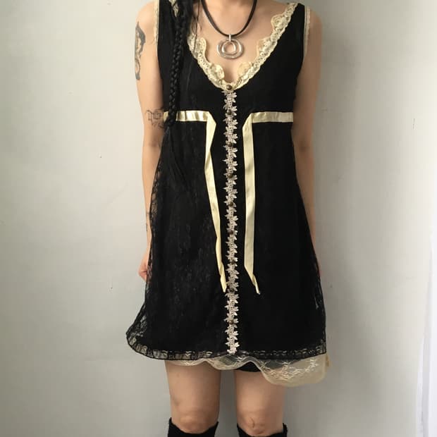 Lace trimming lace onepiece