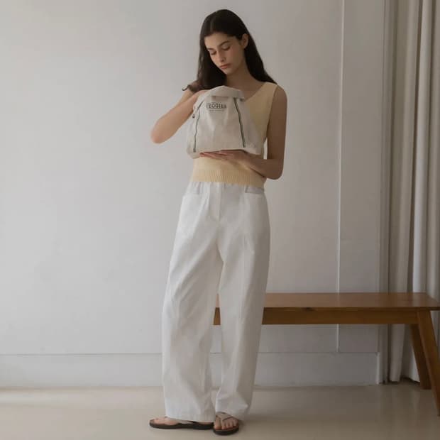 (새상품) 유라고 URAGO cotton banding pants