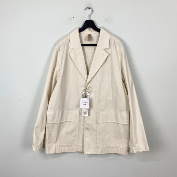 유니클로 jw앤더슨 코튼 테일러 자켓 새상품 엔가맛 L