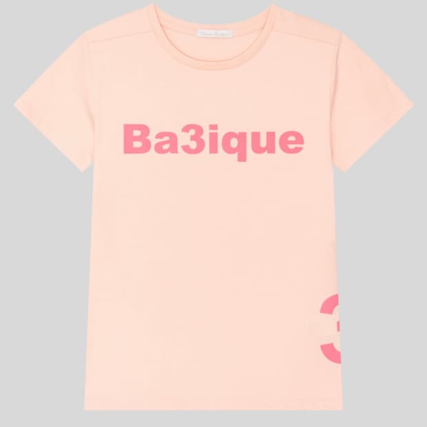 샵페어리 [fe.3] petit logo t-shirt (peach)