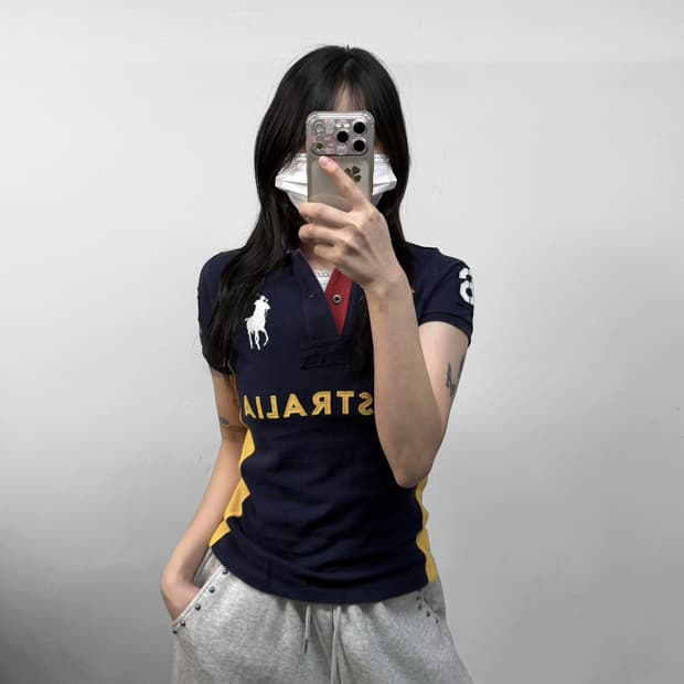 폴로 랄프로렌 오스트레일리아 빅 포니 슬림핏 카라티