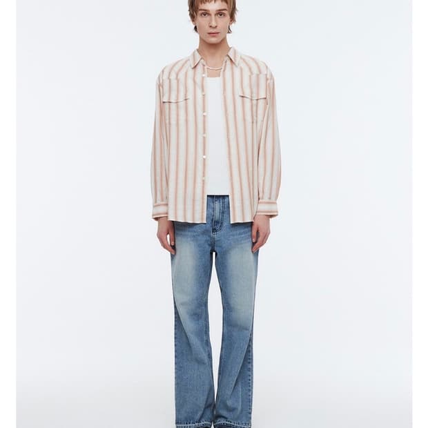 Ethnic Stripe Shirts (Red)