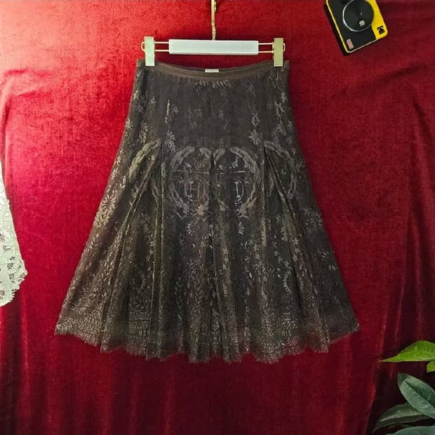 (국내매장)에르메스 시그니쳐로고 시스루 롱 스커트 36size