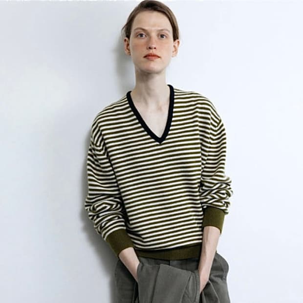 문달 리스카 니트 카키 M