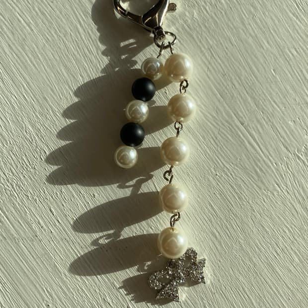 핸드메이드 진주 키링