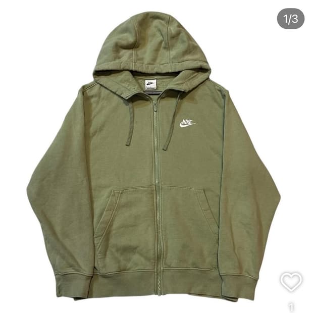 나이키 빈티지 후드집업 녹차