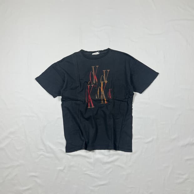 90‘s 95년도 캘빈클라인 ck 로고 반팔티
