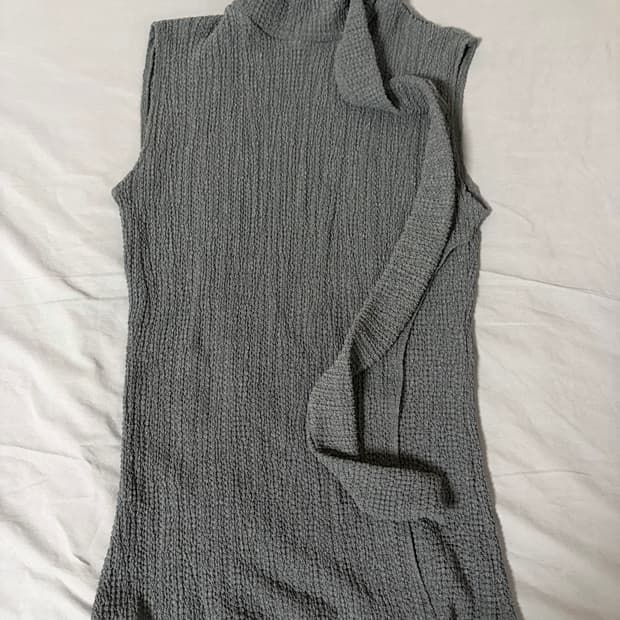 자라 블루그레이 텍스쳐 탑