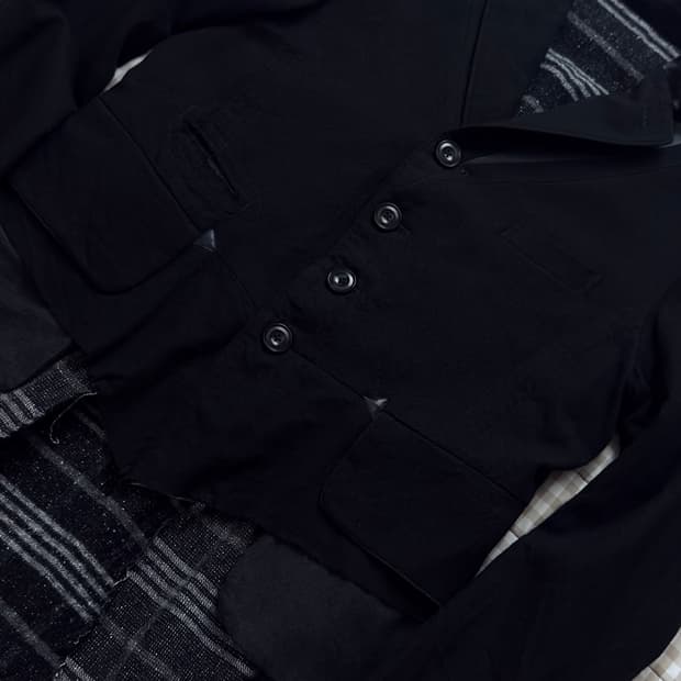 솔로이스트 14aw 컷 아웃 스왈로테일 자켓 48