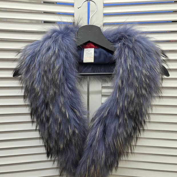 칼리아 라쿤퍼 모피 머플러