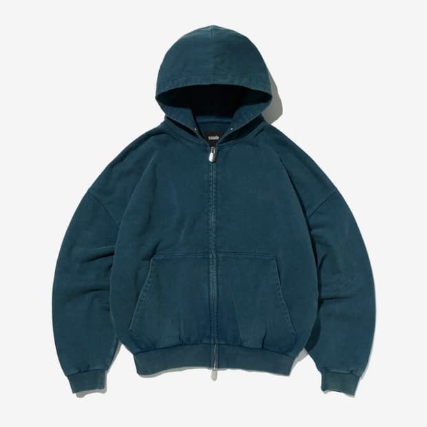 스웨이드 CROPPED WASHED HOOD ZIP UP