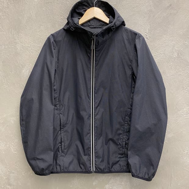[M] UNIQLO 유니클로 체크 후드 윈드브레이커