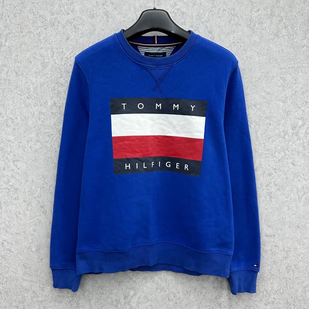 95 타미힐피거 남자 루즈핏 빅로고 맨투맨