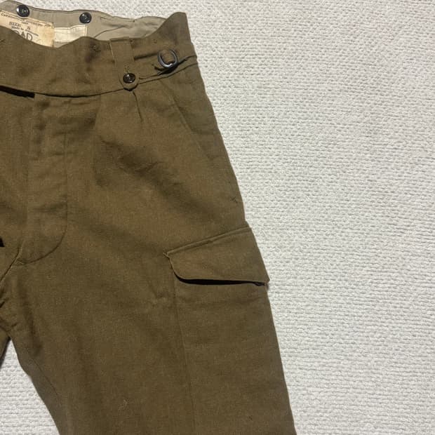 50s 리얼 빈티지 호주군 베틀 드레스 울 팬츠