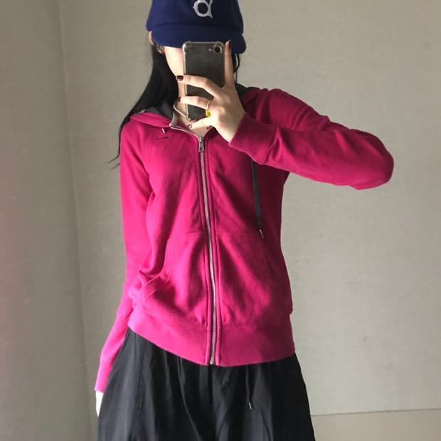 나이키 핑크 슬림핏 후드집업
