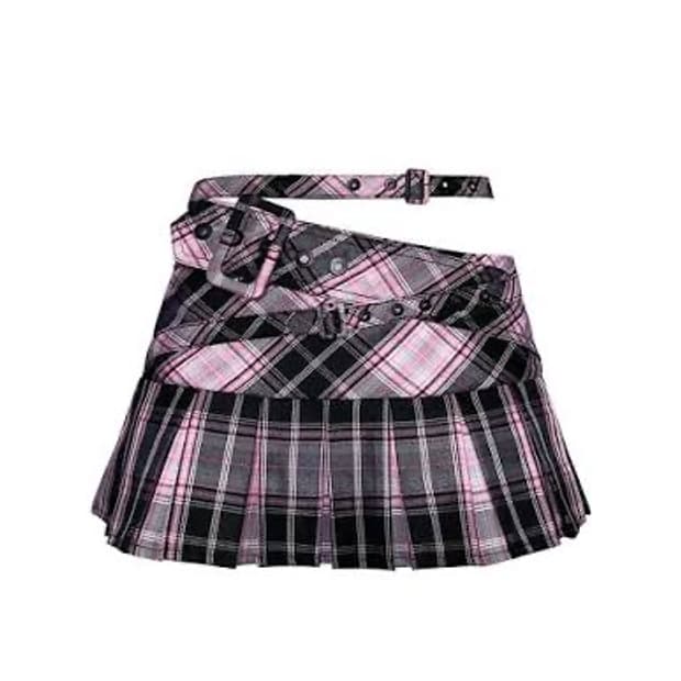 씨피어스 체크 스커트 