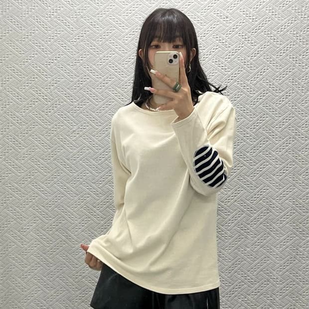 세인트 제임스 빈티지 캐주얼 키치 엘보패치 롱슬리브 95 C13615