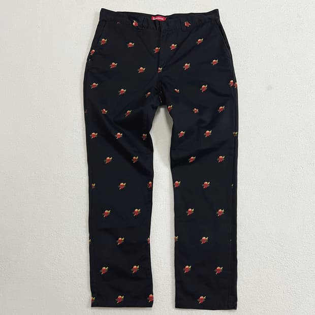 슈프림 17FW Sacred 하트 워크 팬츠 블랙