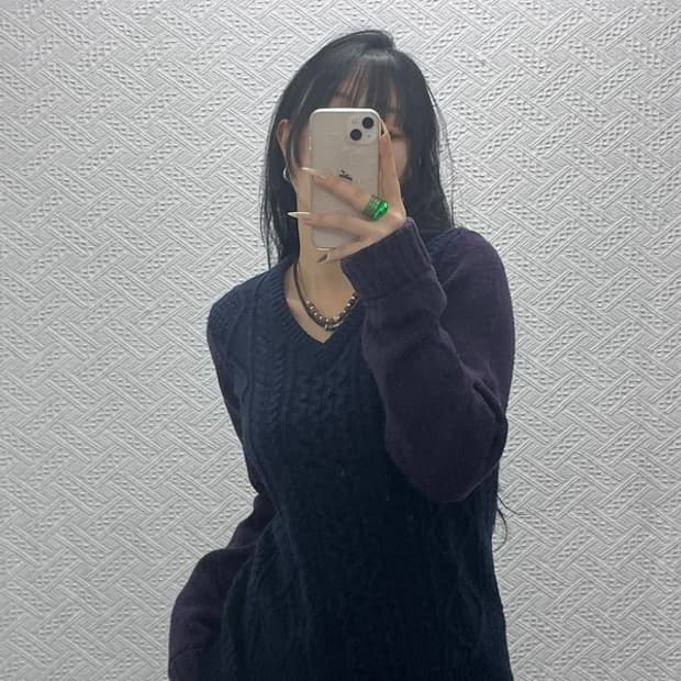 유니클로X JW앤더슨 모던캐주얼 울혼방 꽈배기 니트 L C08371