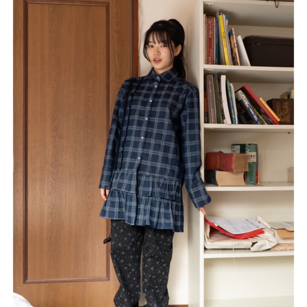 인앤양하모니 layer shirt denim
