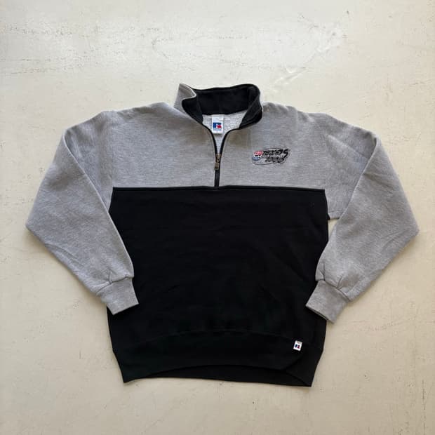 90's Russell USA Quarter Zip Sweatshirt.