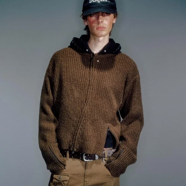 (새상품) 베이컨트아카이브 니트 짚업