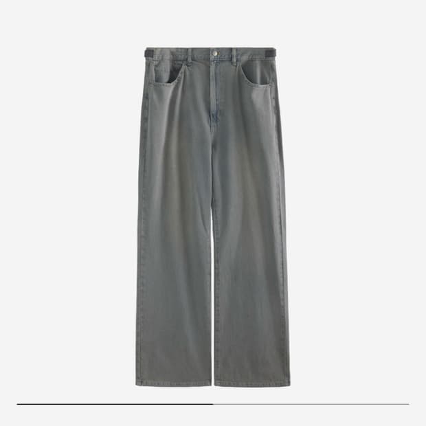 폴리테루 고시마 데님 팬트 블리치드 그레이(블루그레이) 2size 새상품