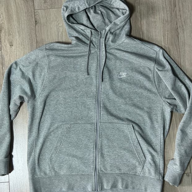 나이키 회색 후드집업