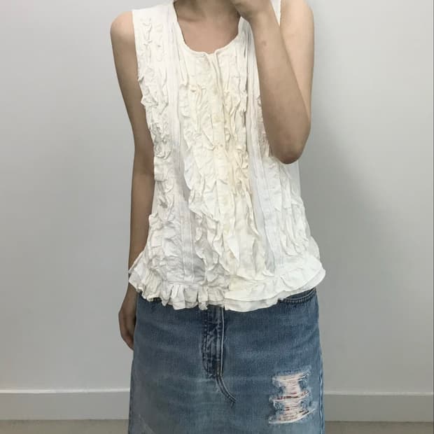 빈티지 프릴 블라우스