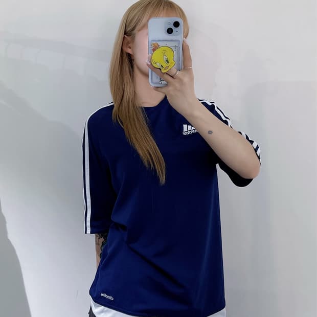 아디다스 삼선 트랙 반팔